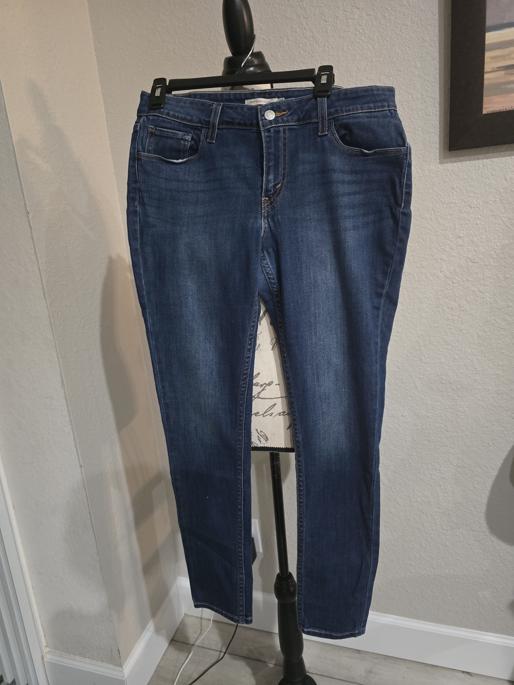 Slim Fit Dark Blue Women's Skinny Jeans